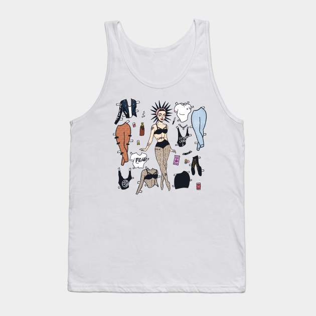 Punk girl paper doll Tank Top by HEcreative